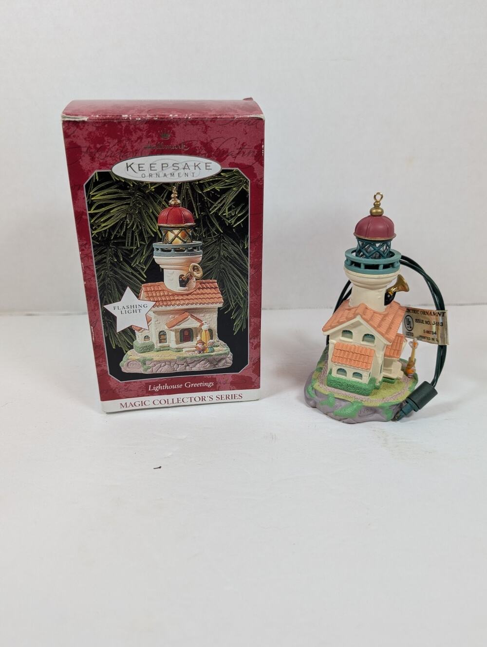 Hallmark Keepsake Christmas Ornament Lighthouse Greetings 1998 MIB